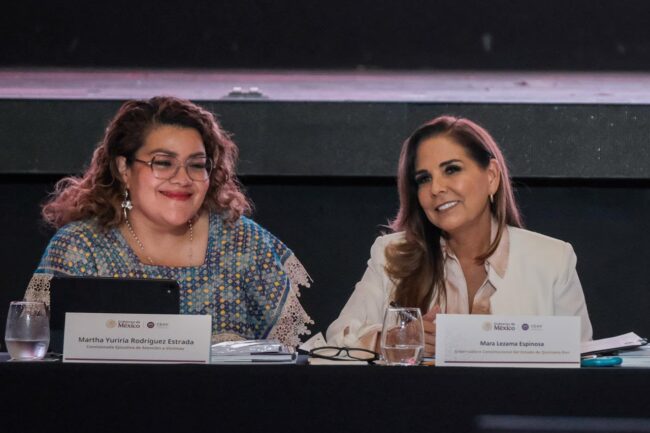 Mara Lezama inaugura en Cancún un encuentro nacional para fortalecer la atención a víctimas y reporta 11 mil 423 medidas en Quintana Roo.