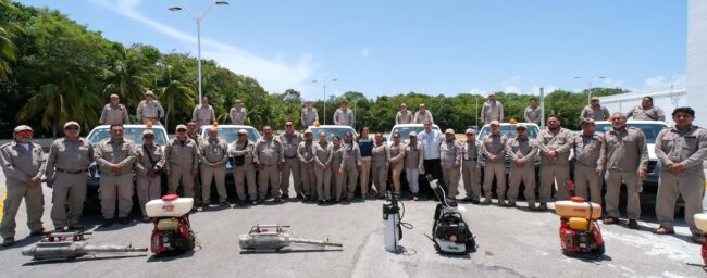 Mara Lezama reconoce al personal de Vectores en Quintana Roo por prevenir dengue, zika y chikungunya mediante acciones permanentes.