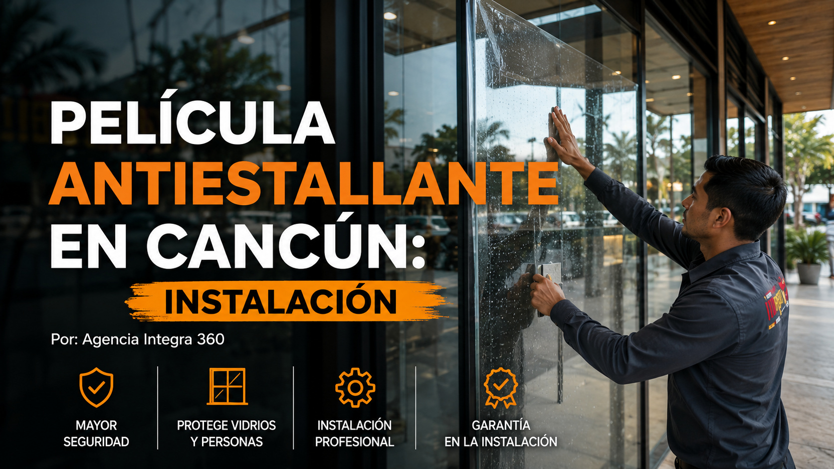 Película antiestallante en Cancún: instalación