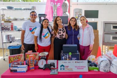 Mara y Verónica Lezama fortalecen los Centros DIF-Pilares con equipo e insumos para impulsar el bienestar de las familias.