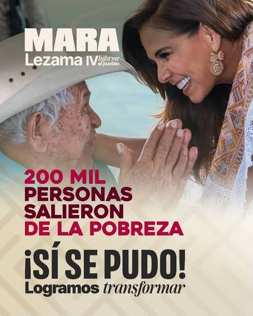 Cuarto Informe Mara Lezama destaca avances en Quintana Roo: pobreza, salud, seguridad, turismo, movilidad e infraestructura.