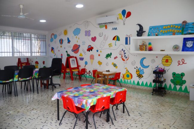cambios en la atención integral en el Centro Autismo Chetumal, tras la reinauguración realizada por el Gobierno del Estado. DIF, Gobierno del estado