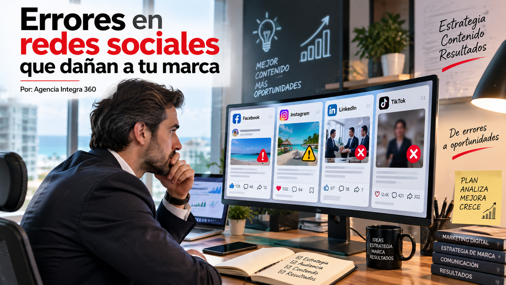 Errores en redes sociales que dañan a tu marca