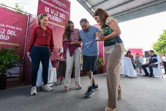 Mara Lezama atendió a más de mil personas en Calderitas con prótesis, sillas de ruedas, documentos oficiales y trámites resueltos