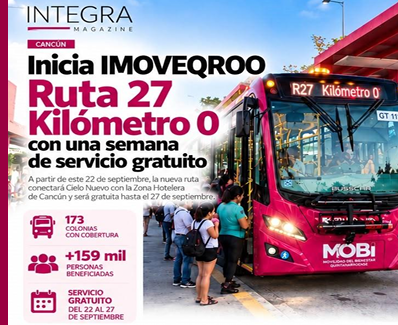 Mara Lezama impulsa transformación de la movilidad, con nuevas rutas y unidades MOBI e infraestructura vial.