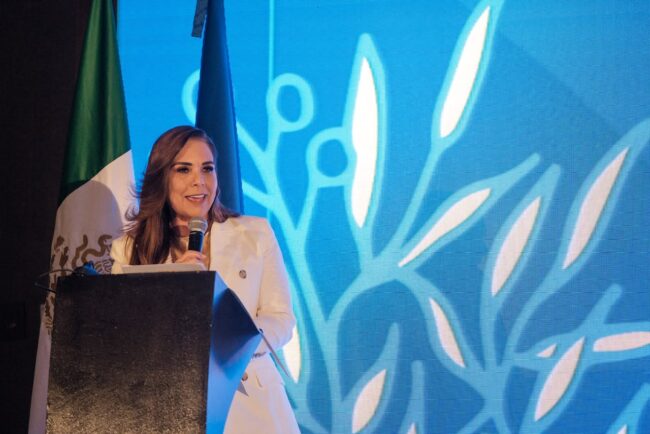 Mara Lezama inaugura conferencia internacional sobre la lucha contra el sargazo en Cancún Quintana Roo economía circular del sargazo Conferencia UE–Caribe Global Gateway sargazo en el Caribe aprovechamiento del sargazo tecnología contra el sargazo gestión sostenible del sargazo