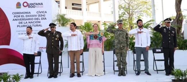 Ceremonia cívica en Chetumal Tradiciones y raíces mayas de Quintana Roo